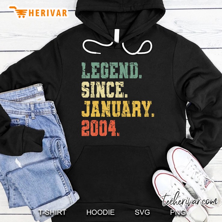 Legend Since January 2004 Vintage Version Hoodie