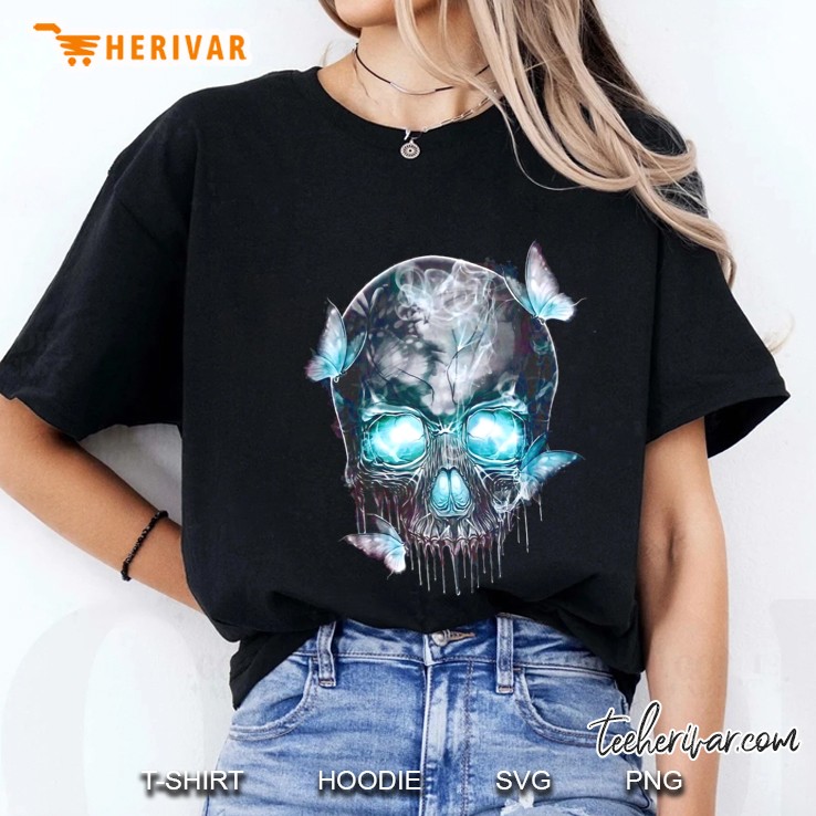Smoke Skull & Butterfly Ladies Tee