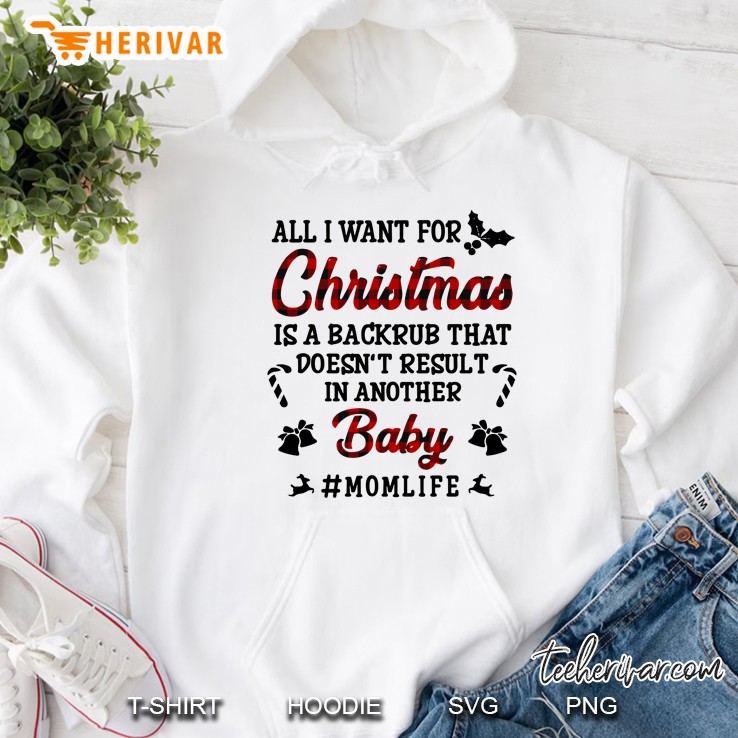 All I Want For Christmas Is A Backpub That Does Not Result In Another Baby Momlife Hoodie
