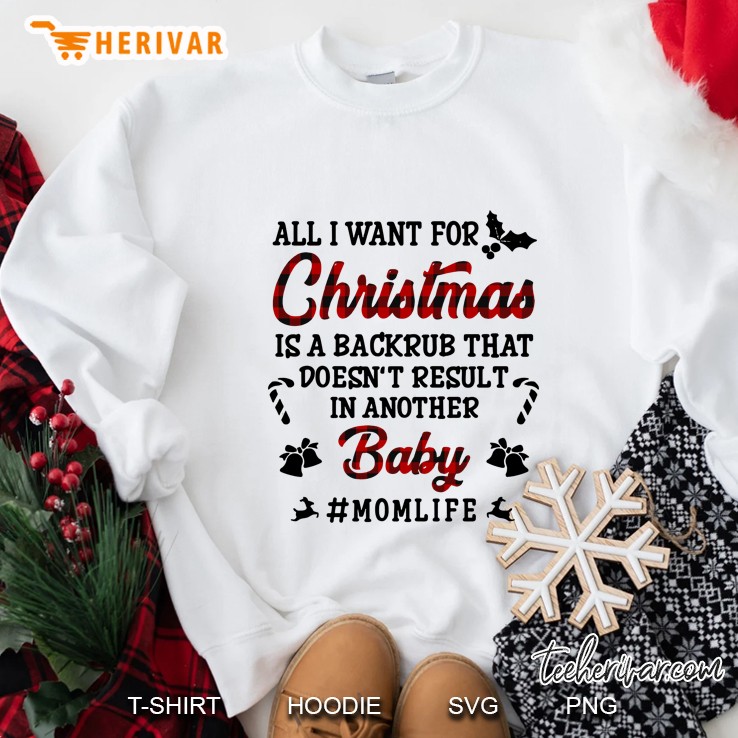 All I Want For Christmas Is A Backpub That Does Not Result In Another Baby Momlife Sweatshirt
