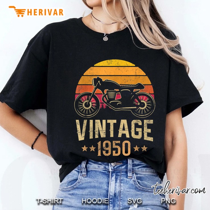 Vintage 1950 Motorcycle 69th Birthday Ladies Tee