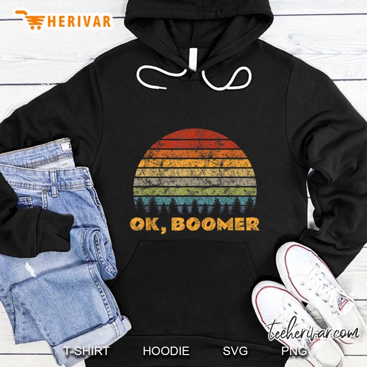 Ok Boomer Retro Sunset Vintage Version Hoodie