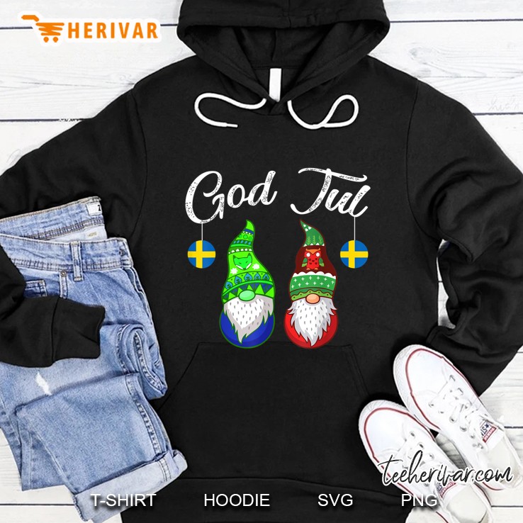 God Jul Swedish Sweden Gnome Hoodie