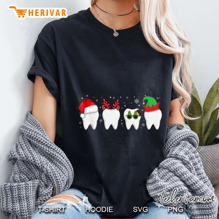 Teeths Dental Assistant Christmas Ladies Tee