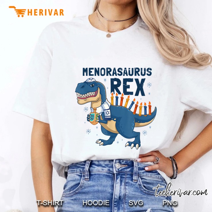 Menorasaurus Rex Hanukkah T-Rex Ladies Tee