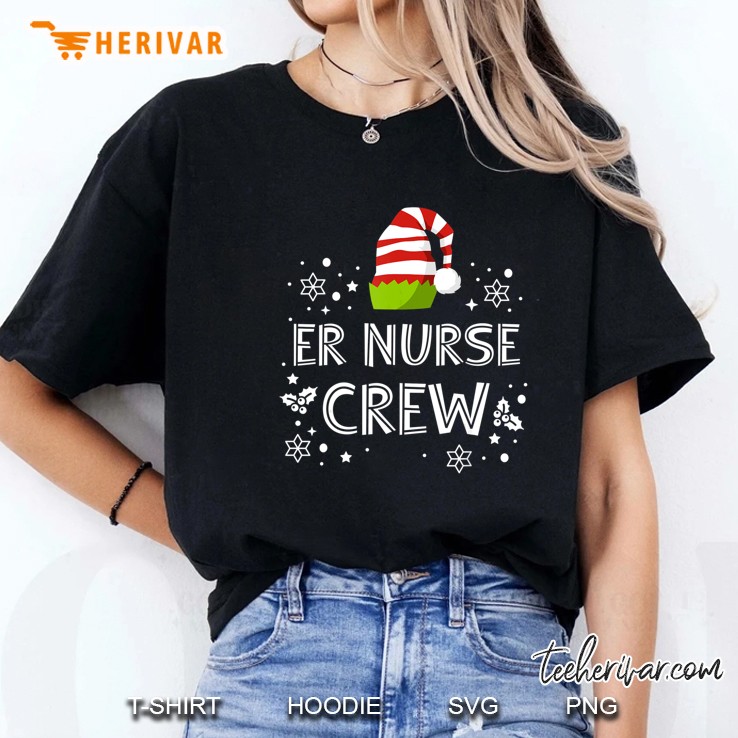 ER Nurse Crew Christmas Ladies Tee