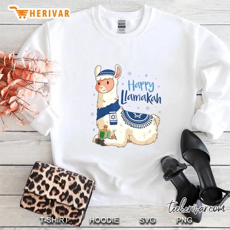 Happy Llamakah Hanukkah Llama Sweatshirt