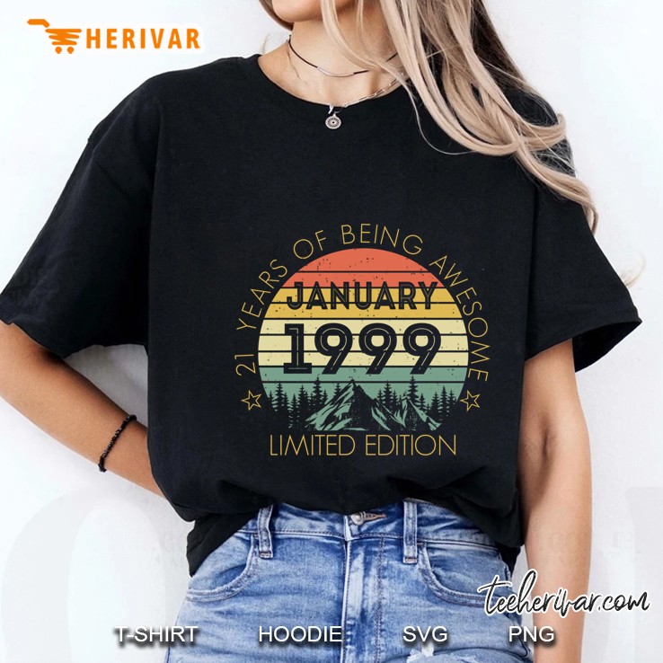 21 Years Of Being Awesome January 1999 Limited Edition Vintage Version Ladies Tee