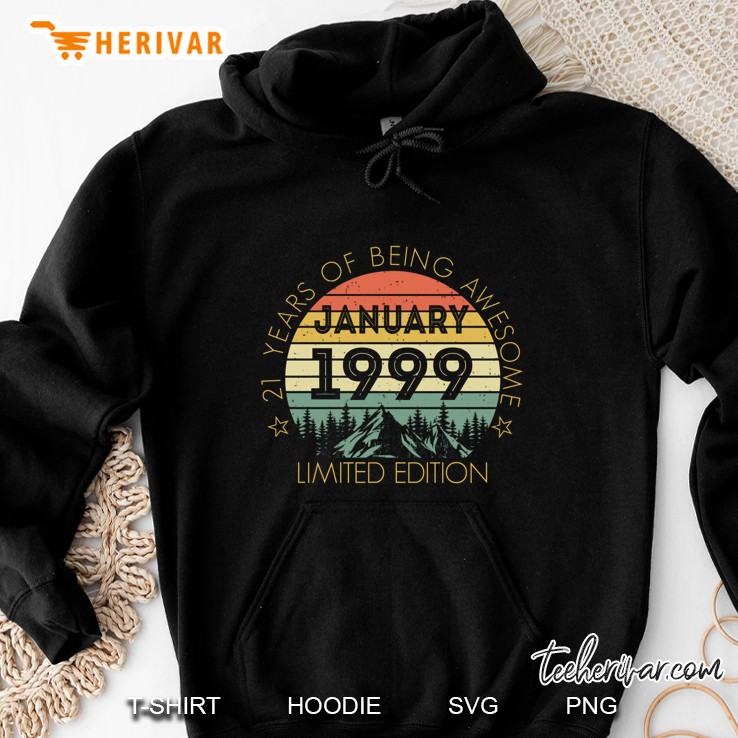 21 Years Of Being Awesome January 1999 Limited Edition Vintage Version Hoodie