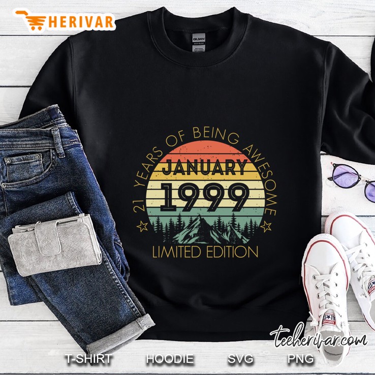 21 Years Of Being Awesome January 1999 Limited Edition Vintage Version Sweatshirt
