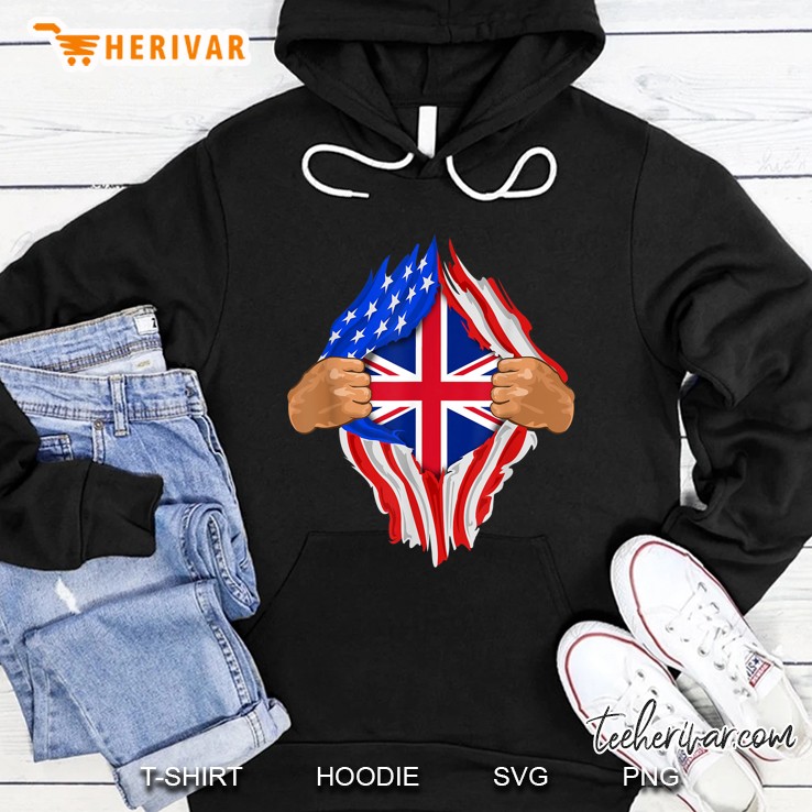 British Blood Inside Me United Kingdom UK Flag Hoodie