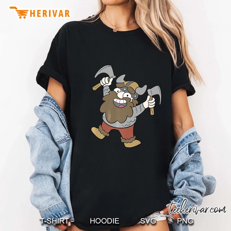 Happy Viking Jumping For Joy Ladies Tee