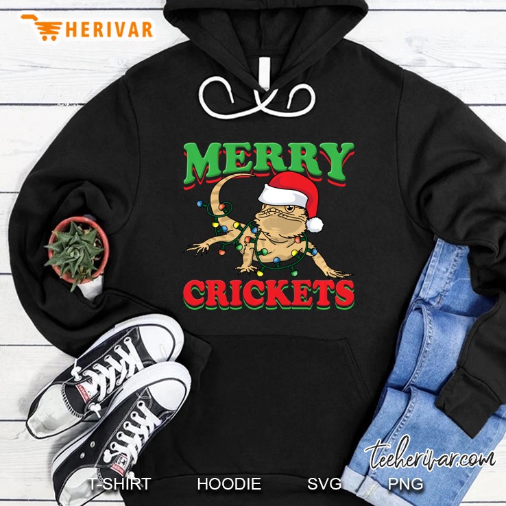 Merry Crickets Bearded Dragon Christmas Hoodie