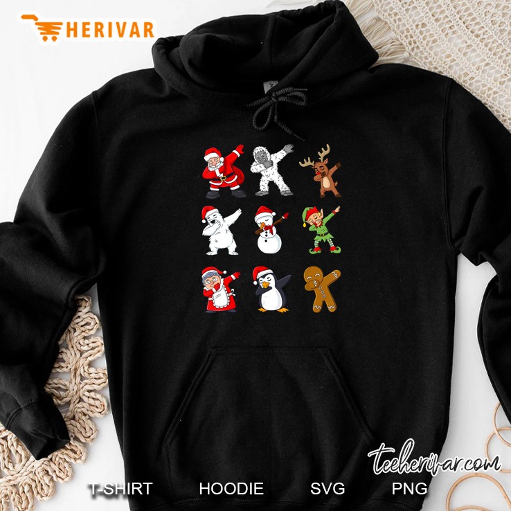 Dabbing Santa Claus And Friend Christmas Hoodie