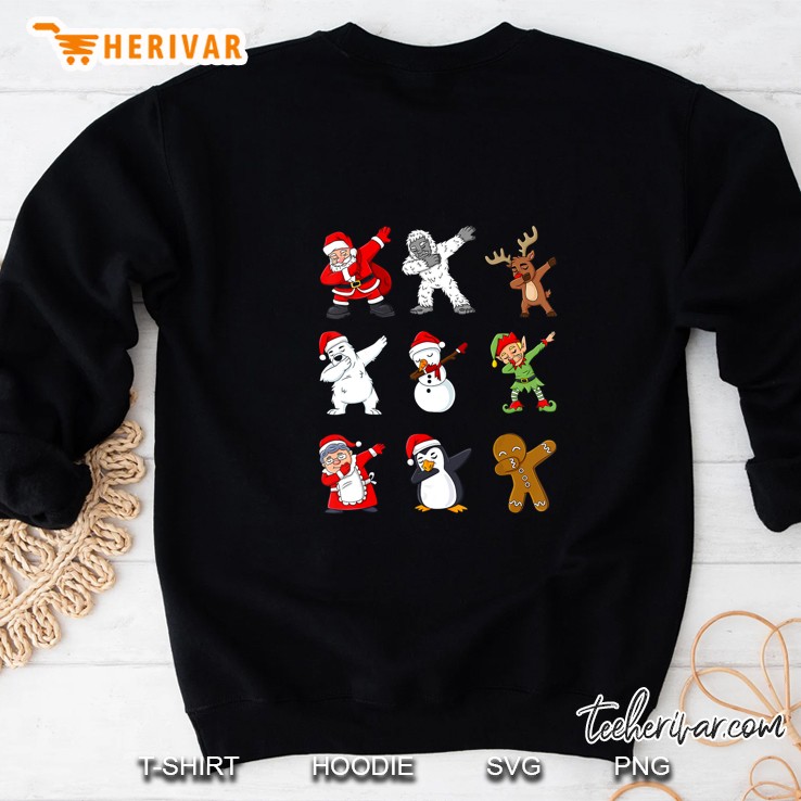 Dabbing Santa Claus And Friend Christmas Sweatshirt