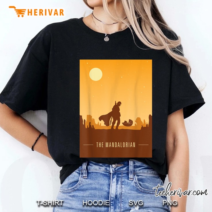 Star Wars The Mandalorian And The Child Poster Ladies Tee
