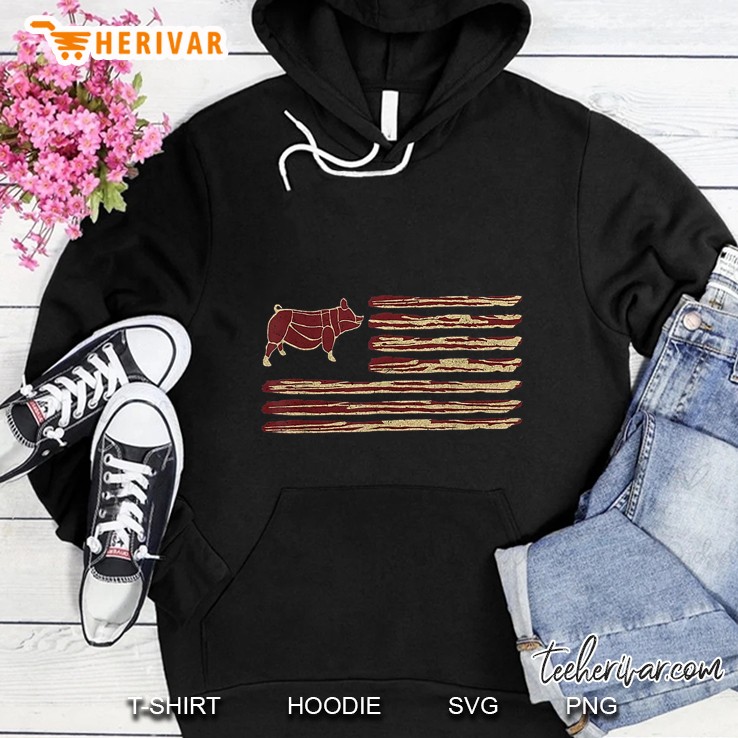 Bacon Flag Pig Hoodie