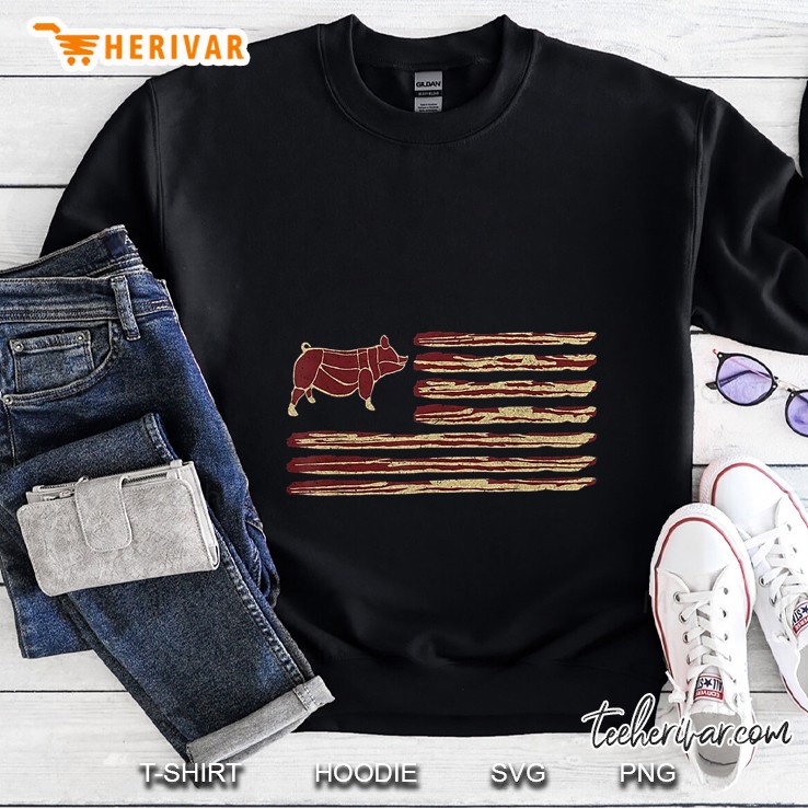 Bacon Flag Pig Sweatshirt