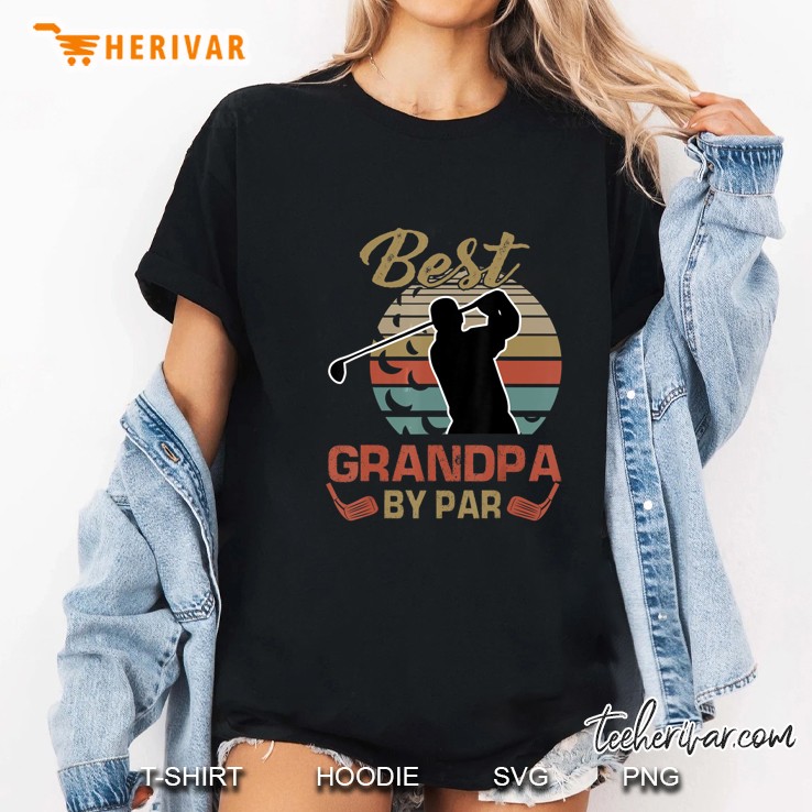 Best Grandpa By Par Golfer Vintage Version Ladies Tee
