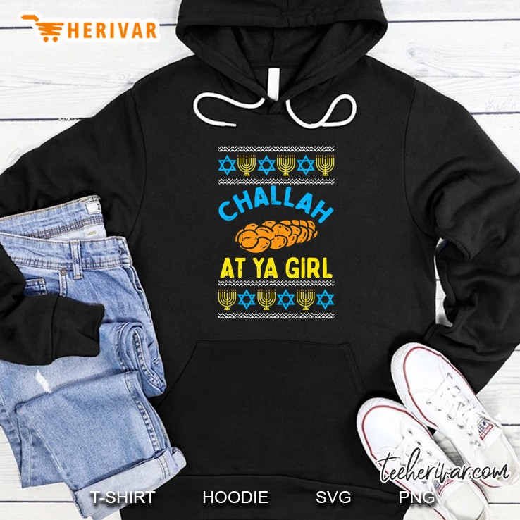 Challah At Ya Girl Hanukkah Christmas Version2 Hoodie