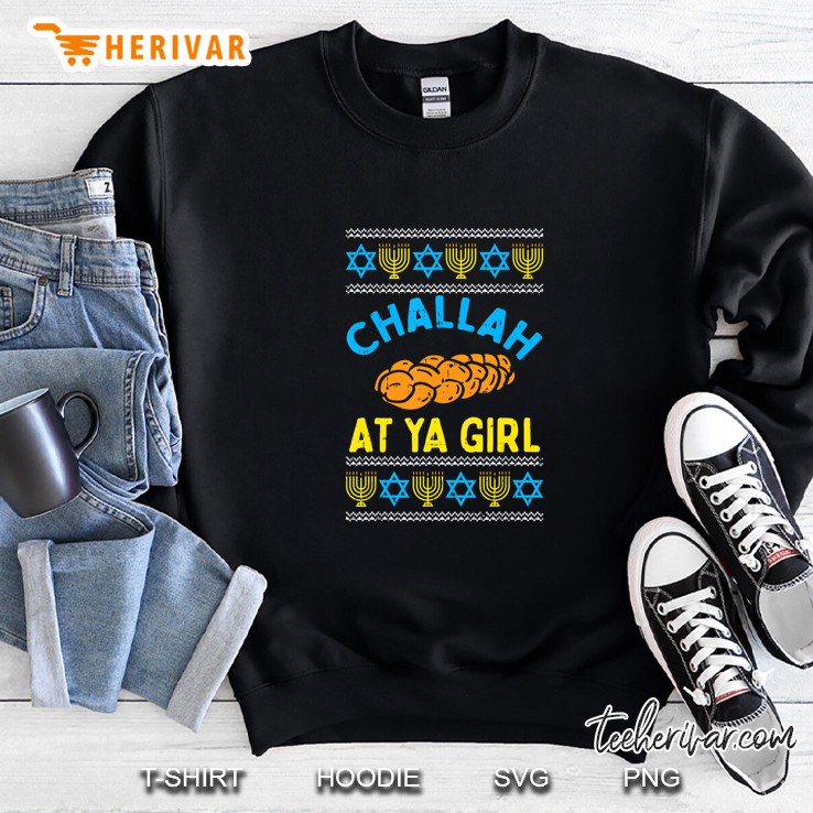 Challah At Ya Girl Hanukkah Christmas Version2 Sweatshirt