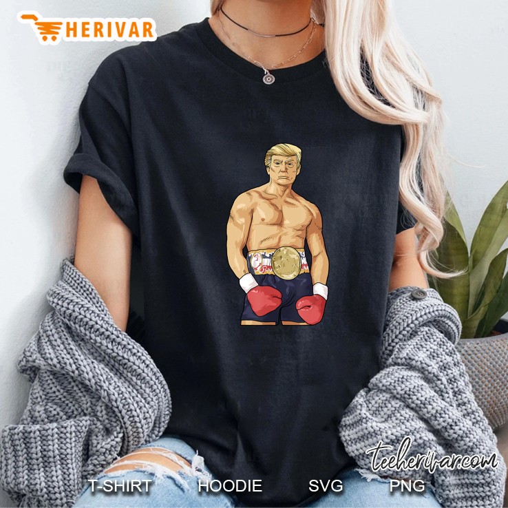 Donald Trump Boxing Champion Boxer Merica Ladies Tee