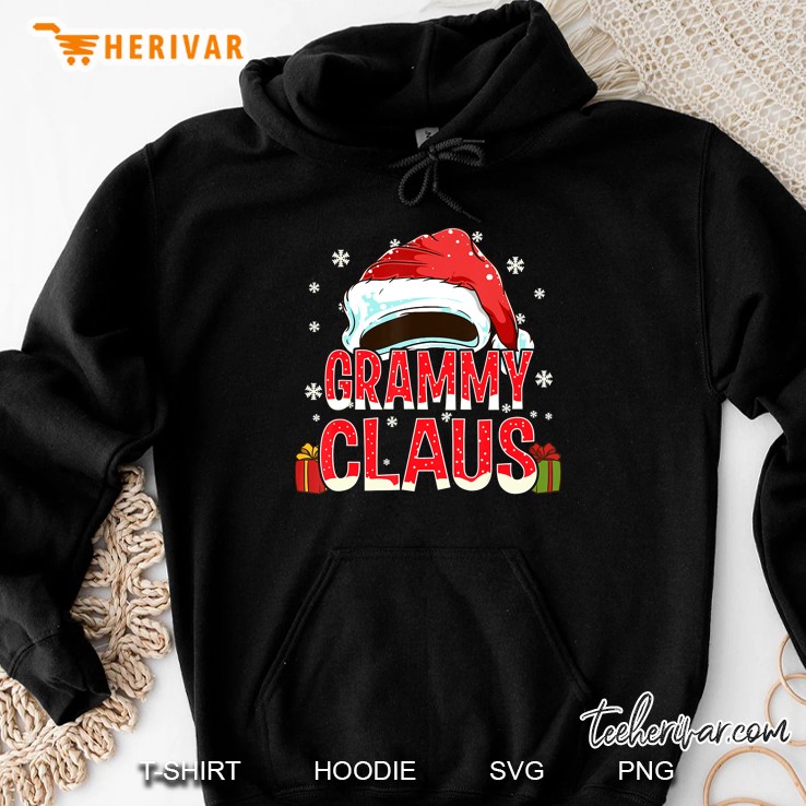 Grammy Claus Santa Hat Snowflakes Christmas Hoodie