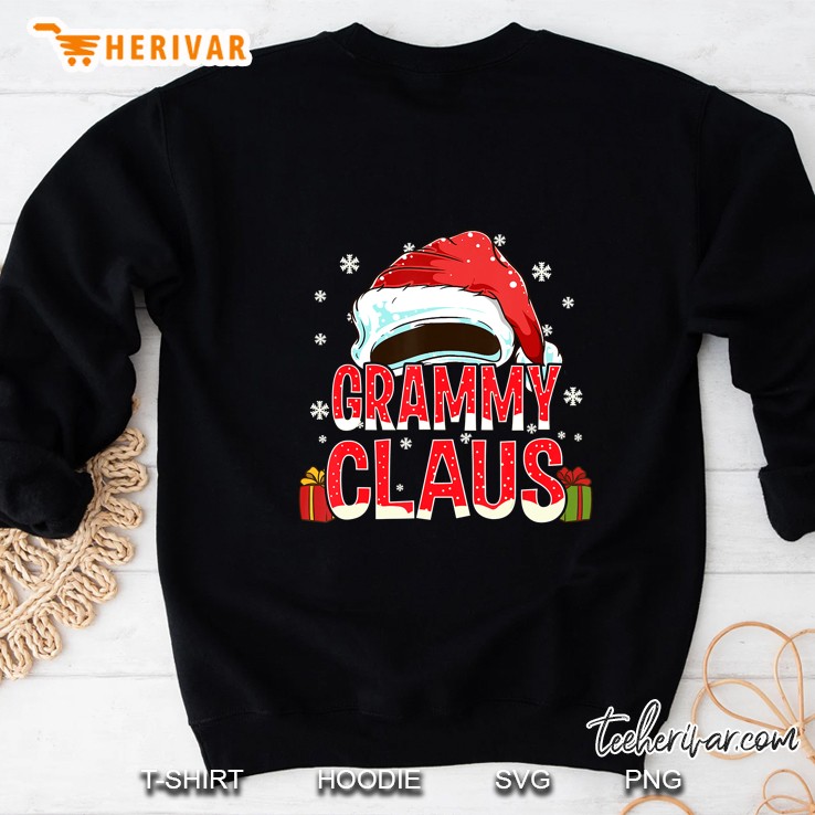 Grammy Claus Santa Hat Snowflakes Christmas Sweatshirt
