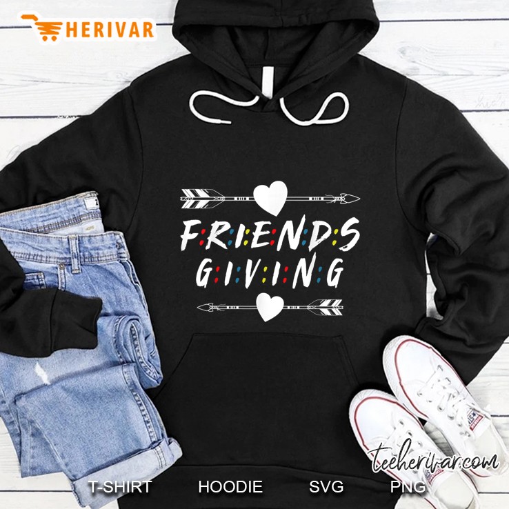 Friendsgiving Thanksgiving Friend Heart Arrow Version Hoodie