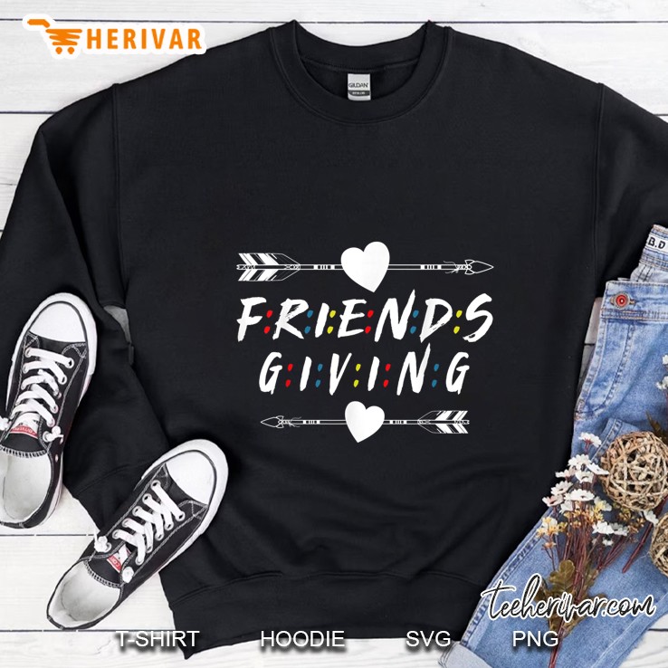 Friendsgiving Thanksgiving Friend Heart Arrow Version Sweatshirt