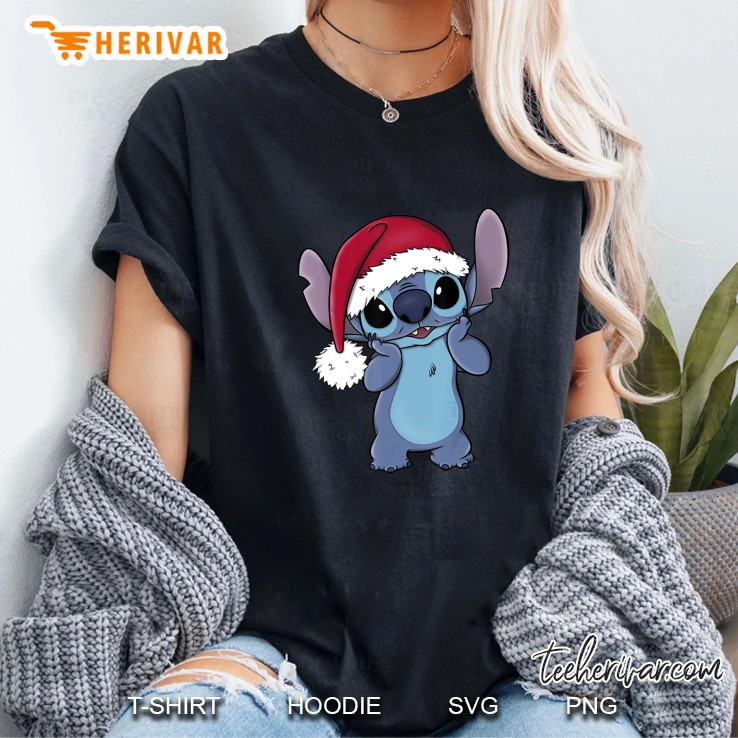 Stitch Santa Hat Christmas Version2 Ladies Tee