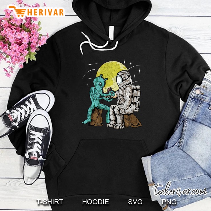 Alien Inking Astronaut Tattoo Hoodie