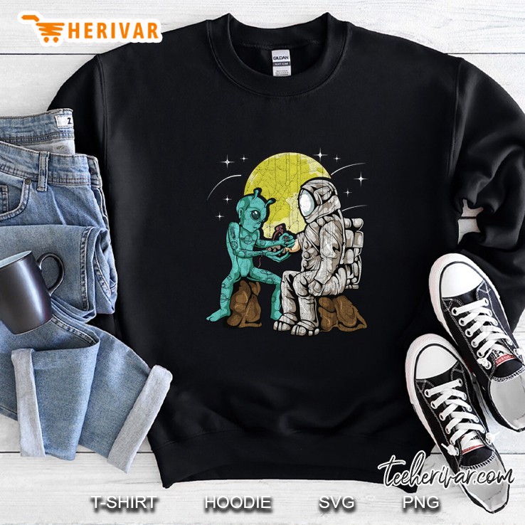 Alien Inking Astronaut Tattoo Sweatshirt