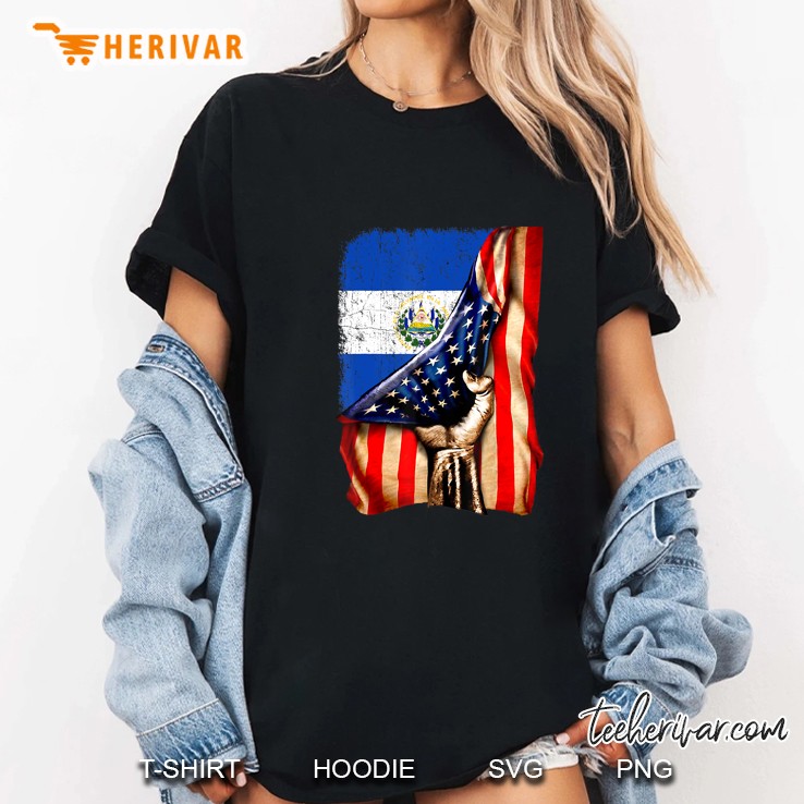 Salvadoran Blood Inside Me El Salvador Flag Ladies Tee