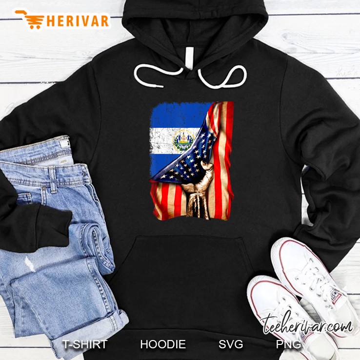 Salvadoran Blood Inside Me El Salvador Flag Hoodie