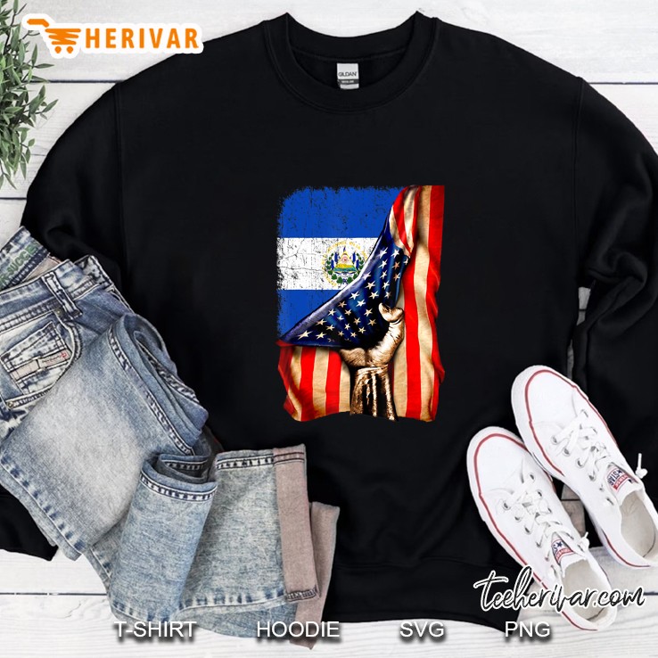 Salvadoran Blood Inside Me El Salvador Flag Sweatshirt