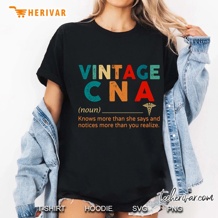 Vintage CNA Knows More Than He Says And Notices More Than You Realize Ladies Tee