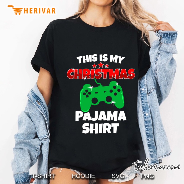 This Is My Christmas Pajama Shirt Gaming Controller Version2 Ladies Tee