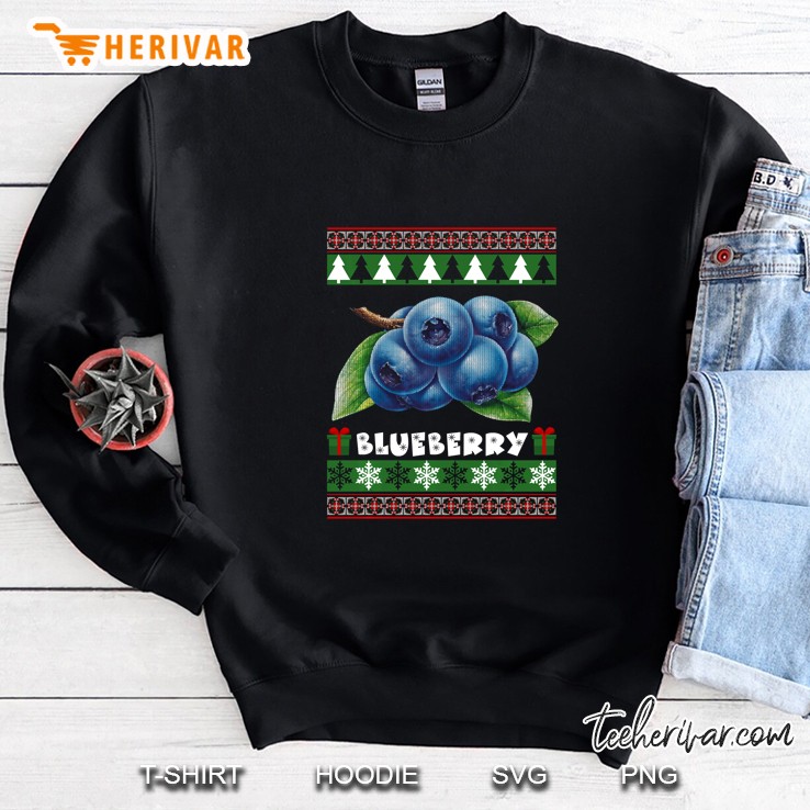 I Love Blueberry Christmas Sweatshirt