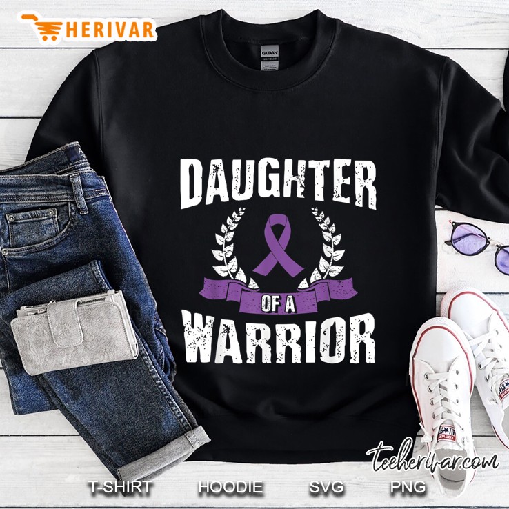 Daughter Of A Warrior Pancreatic Cancer Awareness Sweatshirt