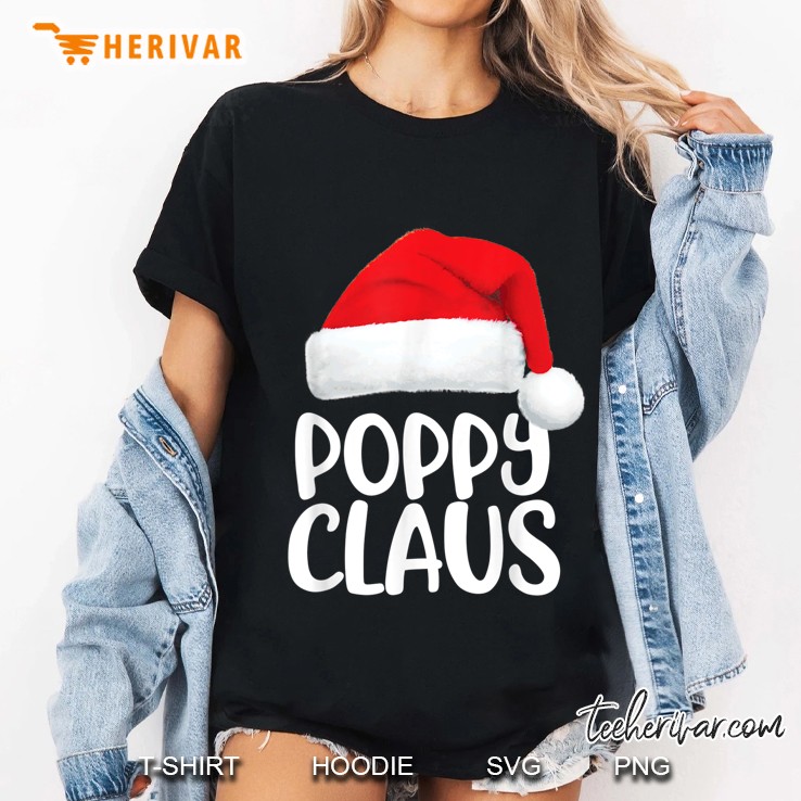 Poppy Claus Santa Hat Christmas Ladies Tee