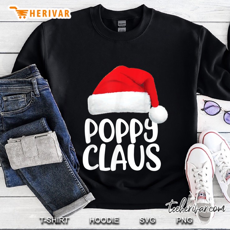 Poppy Claus Santa Hat Christmas Sweatshirt