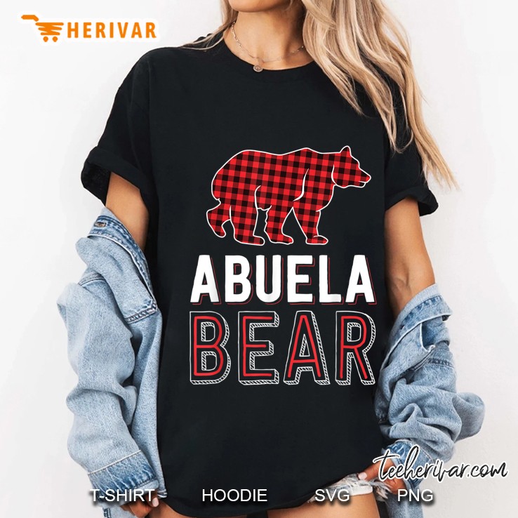 Abuela Bear Red Plaid Bear Version Ladies Tee