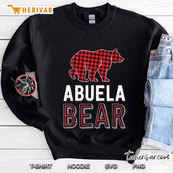 Abuela Bear Red Plaid Bear Version Sweatshirt