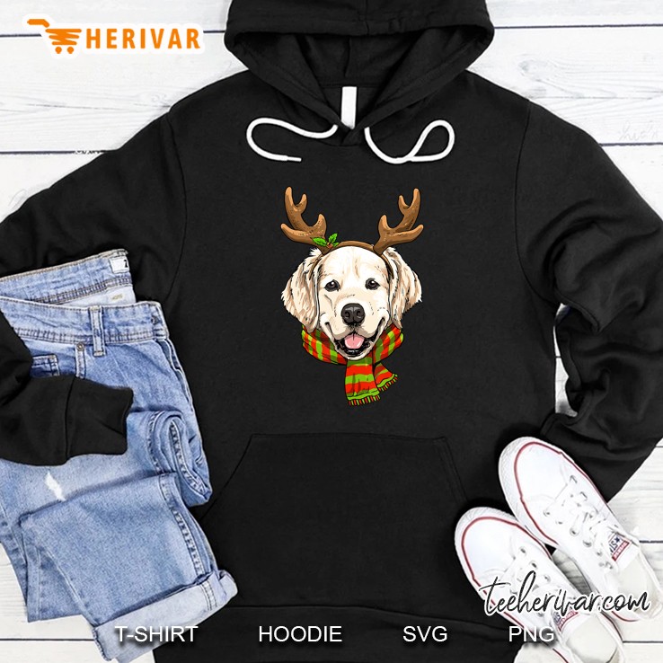 Golden Retriever Reindeer Christmas Hoodie