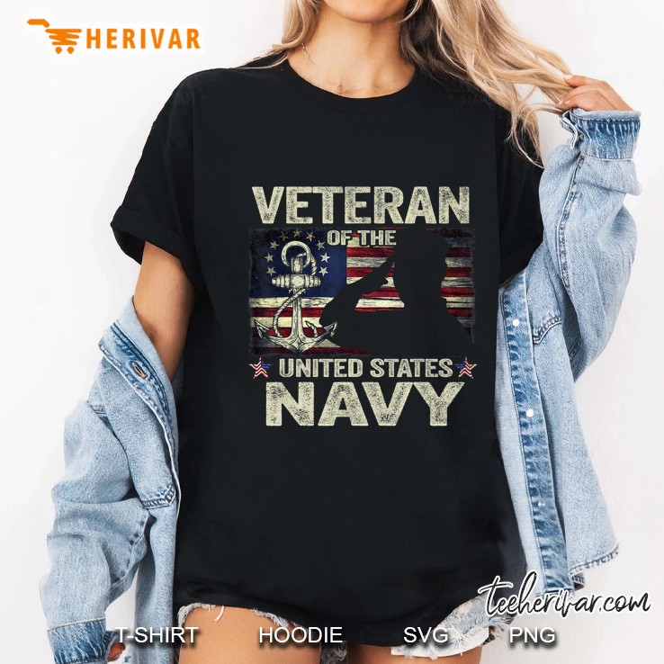 Veteran Of The United States Navy Anchor With Rope Version2 Ladies Tee