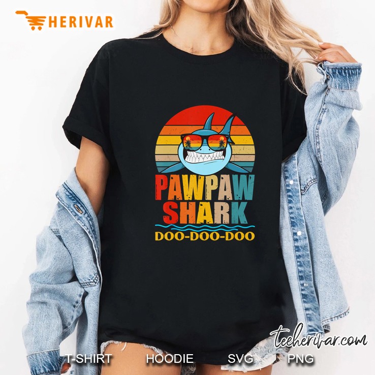 Pawpaw Shark Doo Doo Doo Vintage Version Ladies Tee