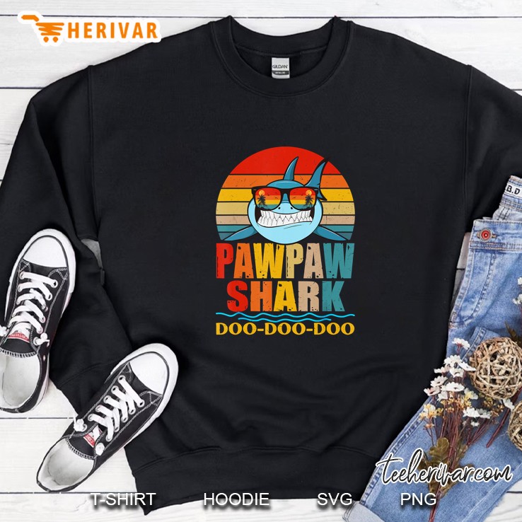 Pawpaw Shark Doo Doo Doo Vintage Version Sweatshirt