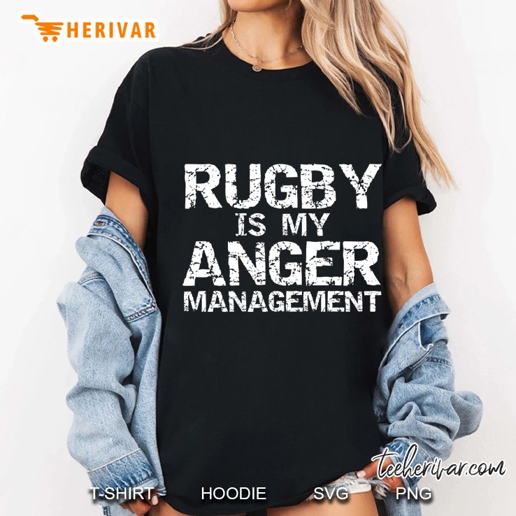 Rugby Is My Anger Management Ladies Tee
