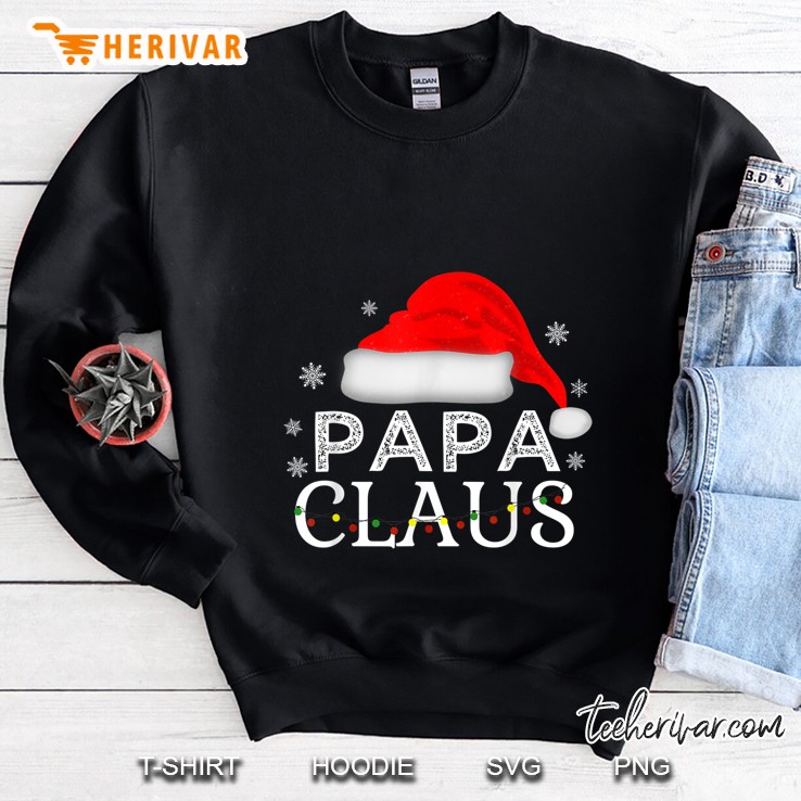 Papa Claus Santa Claus Christmas Lights Snowflakes Version Sweatshirt